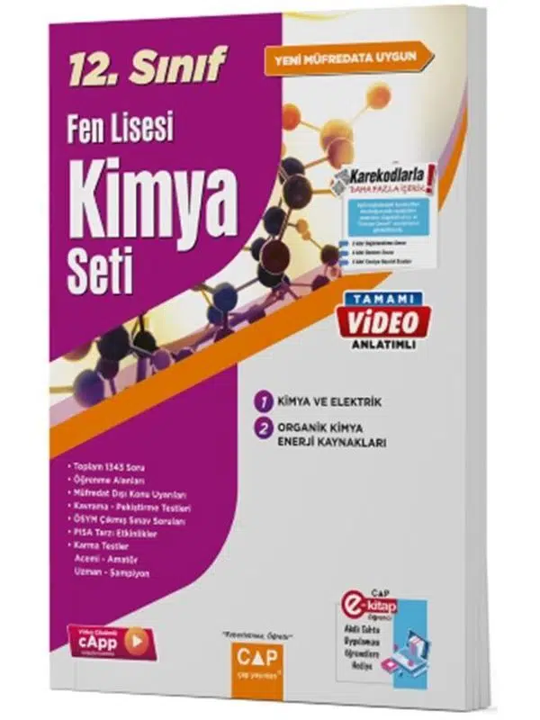 Çap Yayınları 12. Sınıf Fen Lisesi Kimya Seti