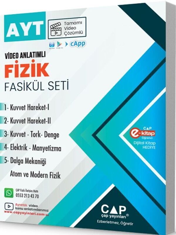 Çap Yayınları AYT Fizik Seti Parlayan Paragraf 2 Deneme Hediye