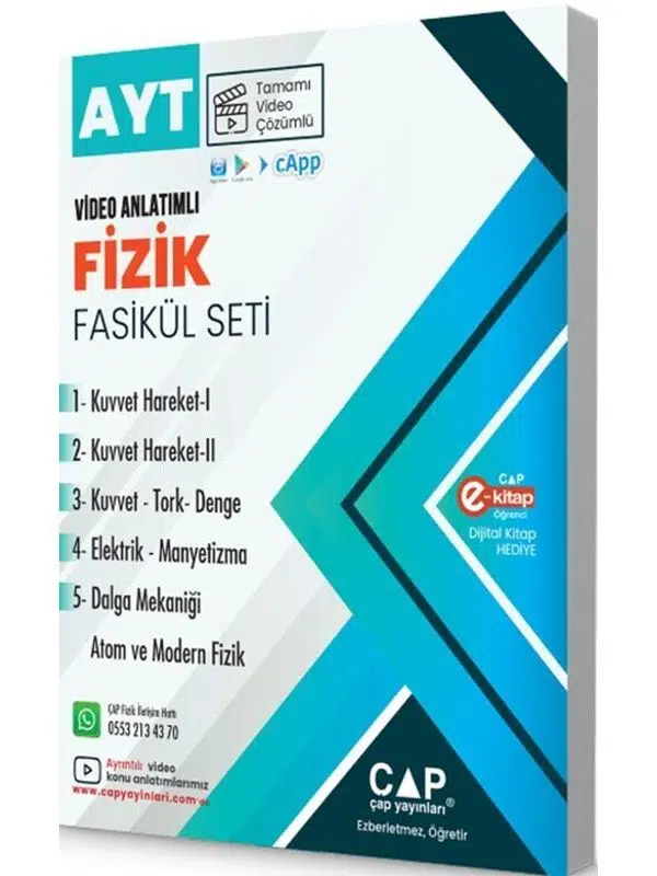 Çap Yayınları AYT Fizik Seti Parlayan Paragraf 2 Deneme Hediye