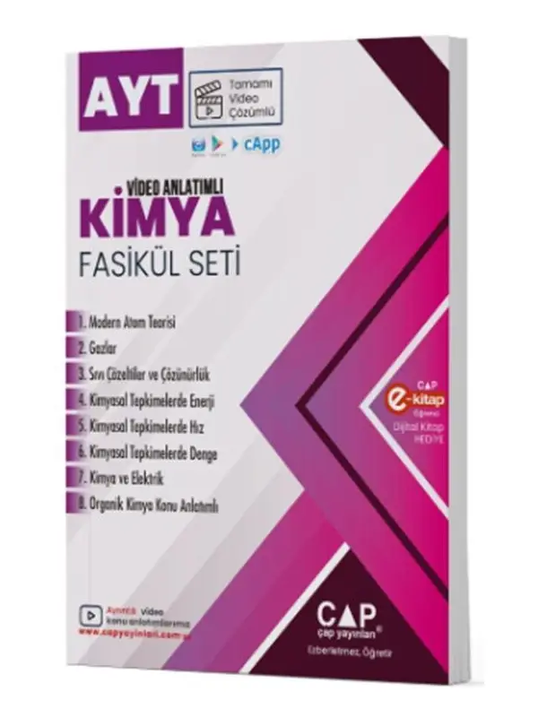 Çap Yayınları AYT Kimya Video Anlatımlı Fasikül Seti