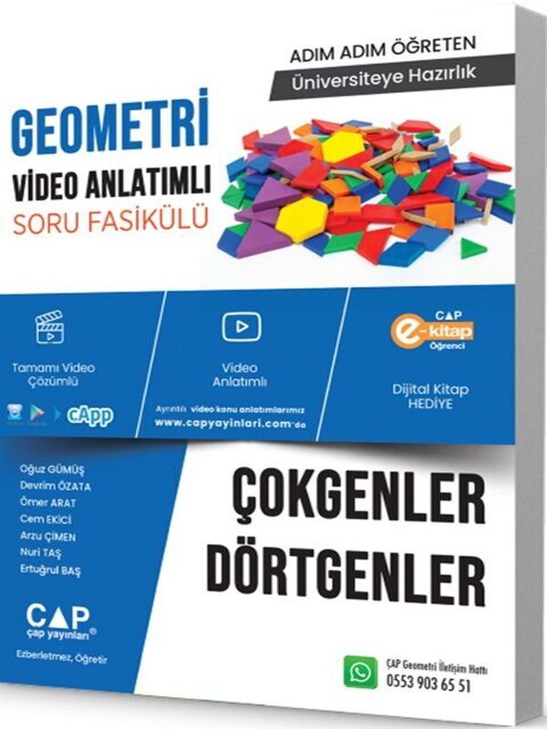 Çap Yayınları Çokgenler ve Dörtgenler Konu Anlatımlı Soru Bankası Parlayan Paragraf 2 Deneme Hediye