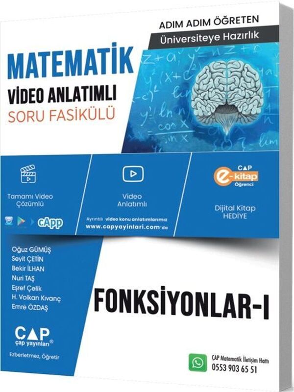 Çap Yayınları Matematik Fonksiyonlar 1 Konu Anlatımlı Soru Bankası Parlayan Paragraf 2 Deneme Hediye