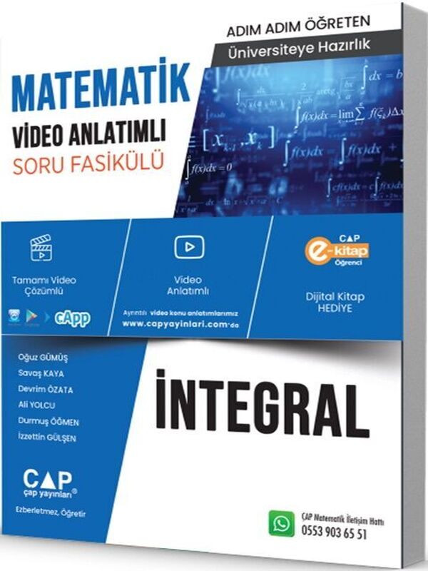 Çap Yayınları Matematik İntegral Konu Anlatımlı Soru Bankası Parlayan Paragraf 2 Deneme Hediye