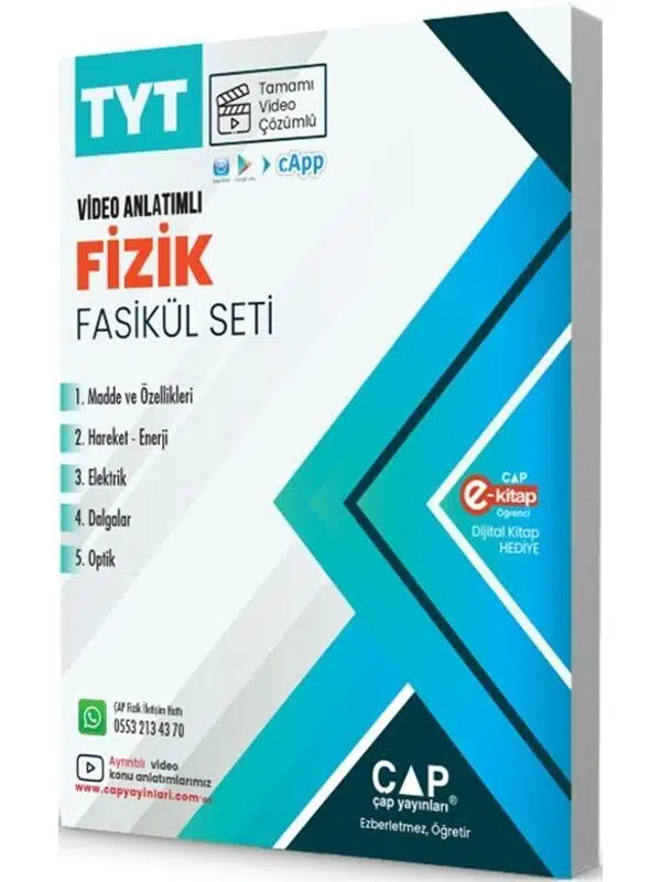 Çap Yayınları TYT Fizik Seti Parlayan Paragraf 2 Deneme Hediye