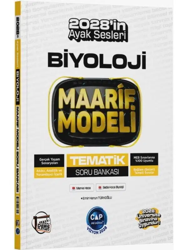 Çap Yayınları Üniversiteye Hazırlık Biyoloji Ders Platosu Maarif Modeli Tematik Soru Bankası