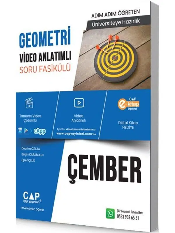 Çap Yayınları Üniversiteye Hazırlık Geometri Çember Parlayan Paragraf 2 Deneme Hediye
