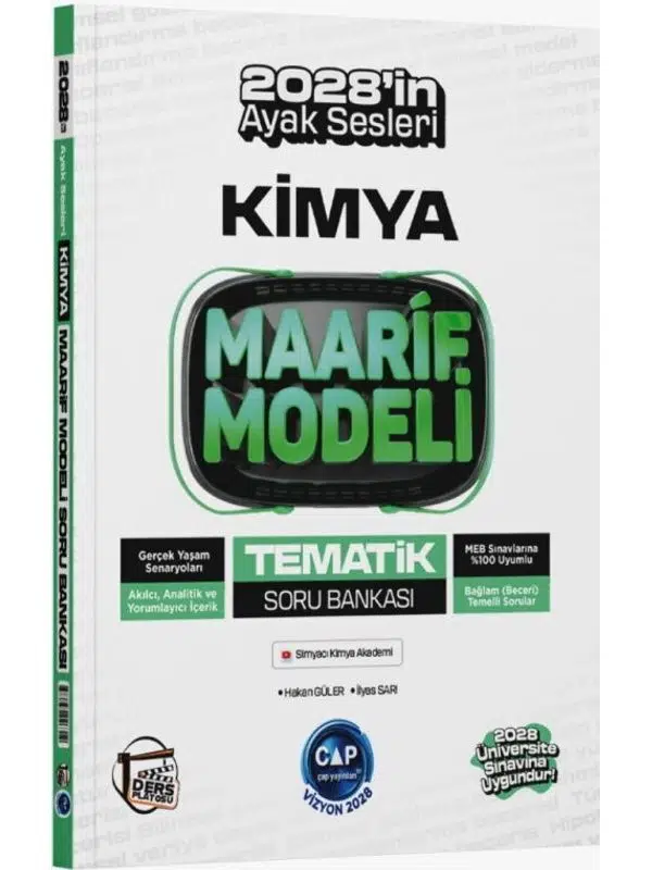 Çap Yayınları Üniversiteye Hazırlık Kimya Ders Platosu Maarif Modeli Tematik Soru Bankası