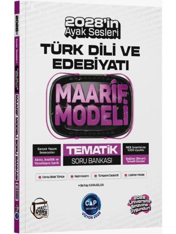 Çap Yayınları Üniversiteye Hazırlık Türk Dili ve Edebiyatı Ders Platosu Maarif Modeli Tematik Soru Bankası