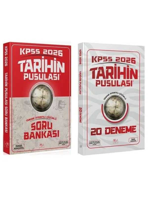 CBA 2026 KPSS Tarihin Pusulası Soru Bankası + 20 Deneme 2 li Set - İsmail Adıgüzel