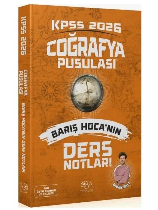 CBA Yayınları 2026 KPSS Coğrafya Pusulası Ders Notları - Barış Salt