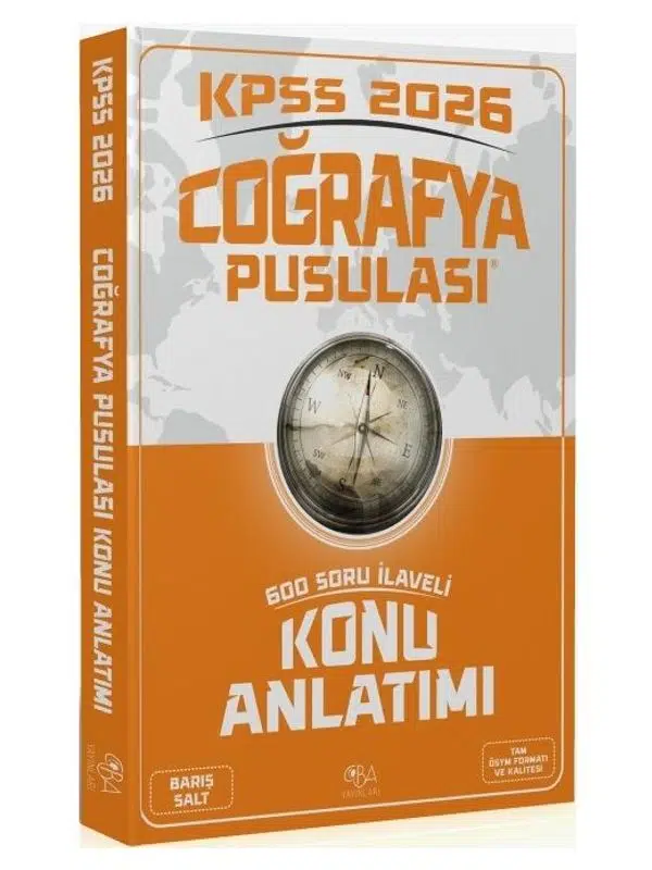 CBA Yayınları 2026 KPSS Coğrafya Pusulası Konu Anlatımı - Barış Salt