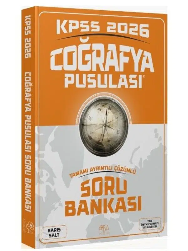 CBA Yayınları 2026 KPSS Coğrafya Pusulası Soru Bankası Çözümlü - Barış Salt