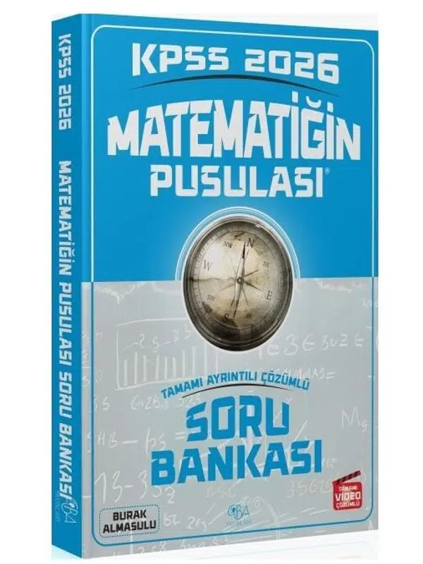 CBA Yayınları 2026 KPSS Matematik Matematiğin Pusulası Soru Bankası Çözümlü - Burak Almasulu