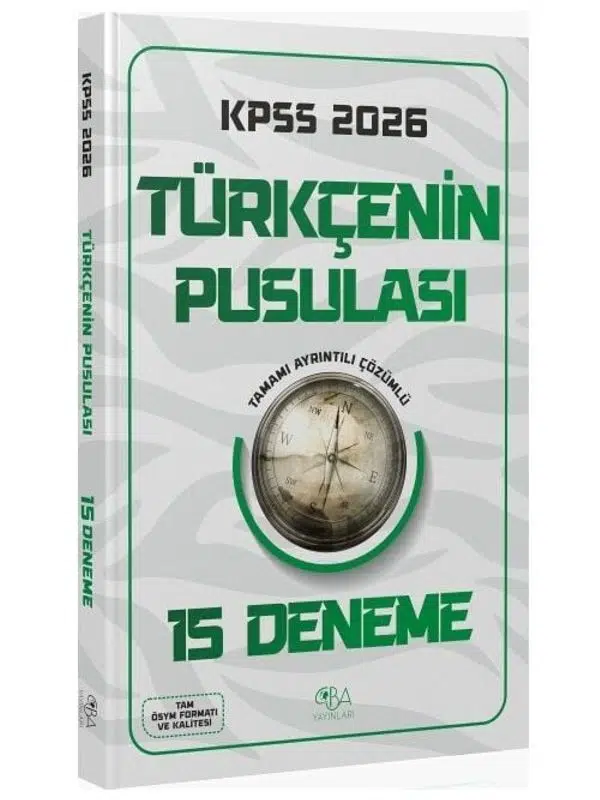 CBA Yayınları 2026 KPSS Türkçenin Pusulası 15 Deneme Çözümlü