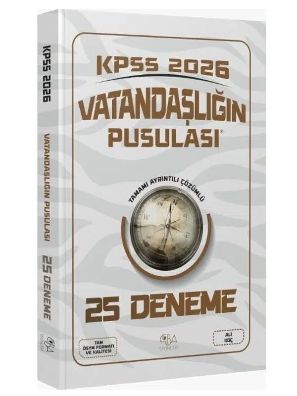 CBA Yayınları 2026 KPSS Vatandaşlık Vatandaşlığın Pusulası 25 Deneme Çözümlü