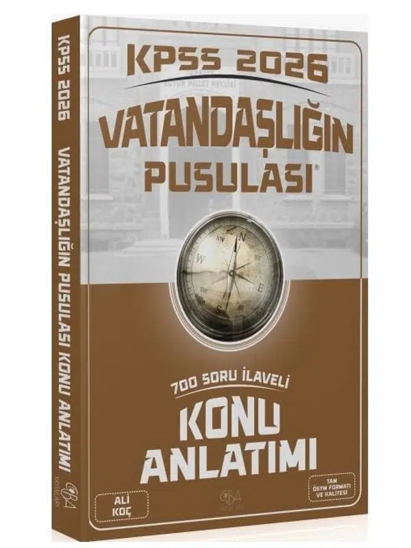 CBA Yayınları 2026 KPSS Vatandaşlık Vatandaşlığın Pusulası Konu Anlatımı - Ali Koç