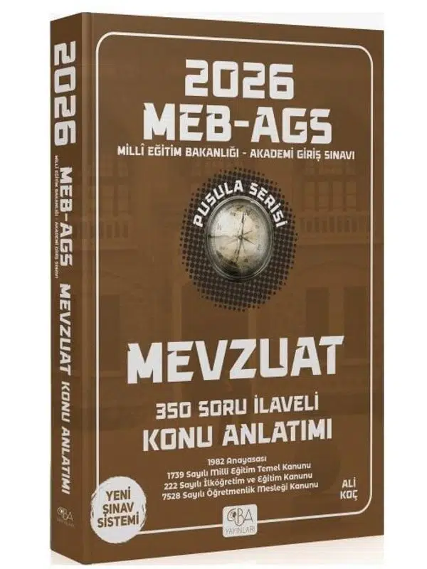 CBA Yayınları 2026 MEB-AGS Mevzuat Konu Anlatımı Pusula Serisi - Ali Koç CBA Yayınları