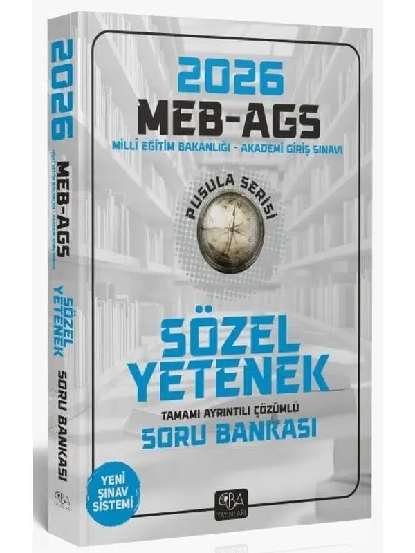 CBA Yayınları 2026 MEB-AGS Sözel Yetenek Soru Bankası Çözümlü Pusula Serisi