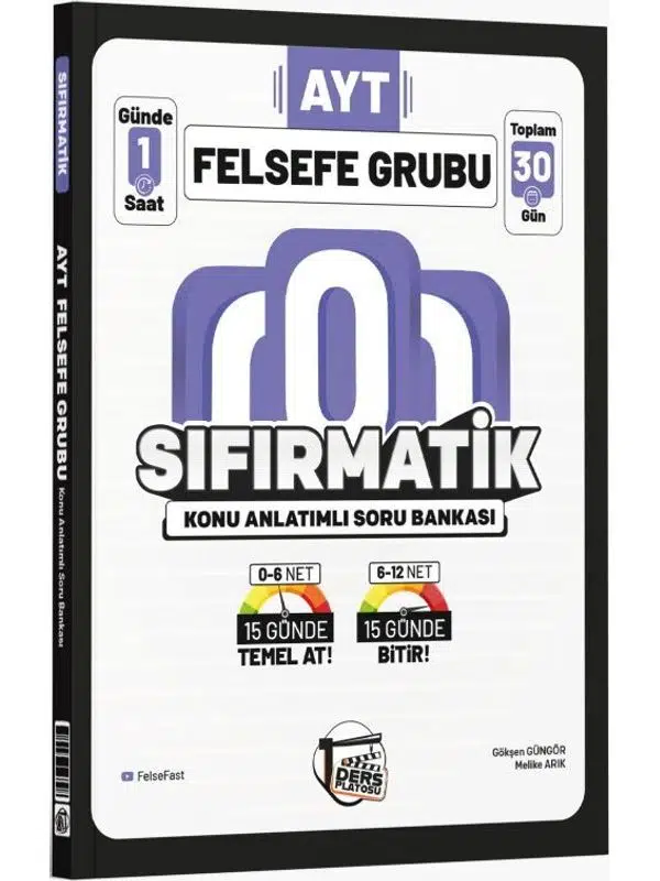 Ders Platosu AYT Felsefe Sıfırmatik Konu Anlatımlı Soru Bankası