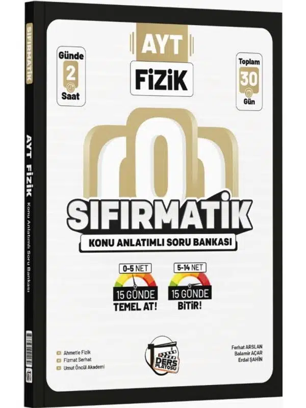 Ders Platosu AYT Fizik Sıfırmatik Konu Anlatımlı Soru Bankası