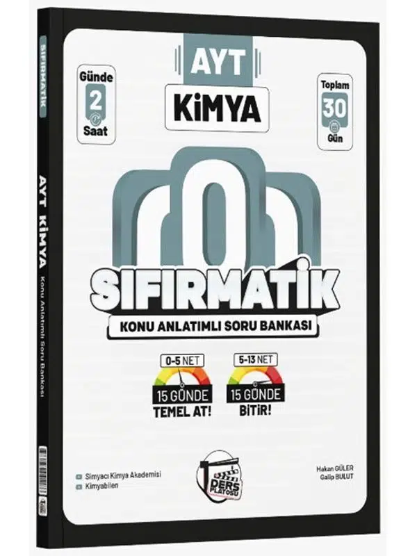 Ders Platosu AYT Kimya Sıfırmatik Konu Anlatımlı Soru Bankası