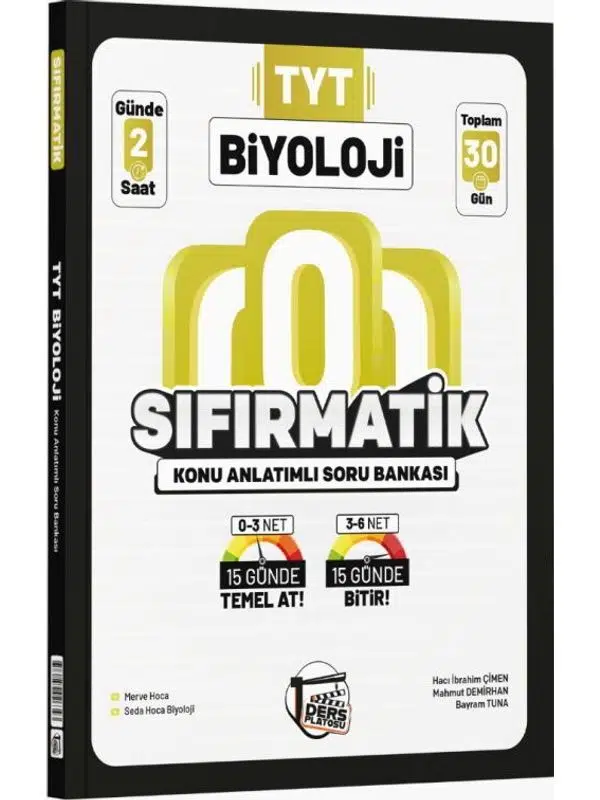 Ders Platosu TYT Biyoloji Sıfırmatik Konu Anlatımlı Soru Bankası