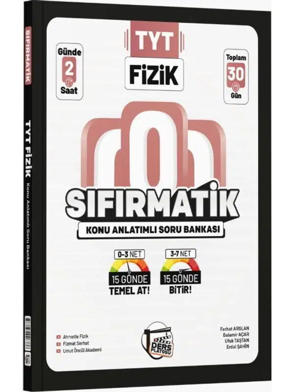 Ders Platosu TYT Fizik Sıfırmatik Konu Anlatımlı Soru Bankası