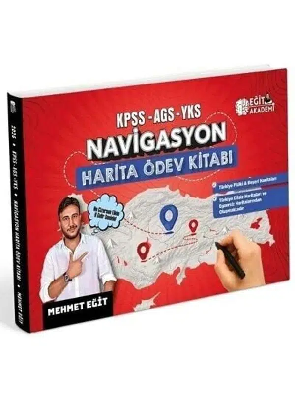 Eğit Akademi KPSS MEB-AGS TYT AYT Coğrafya NAVİGASYON Harita Ödev Kitabı - Mehmet Eğit