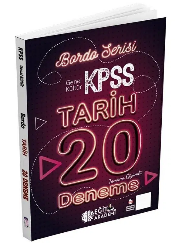 Eğit Akademi KPSS Tarih Bordo 20 Deneme Çözümlü Eğit Akademi 