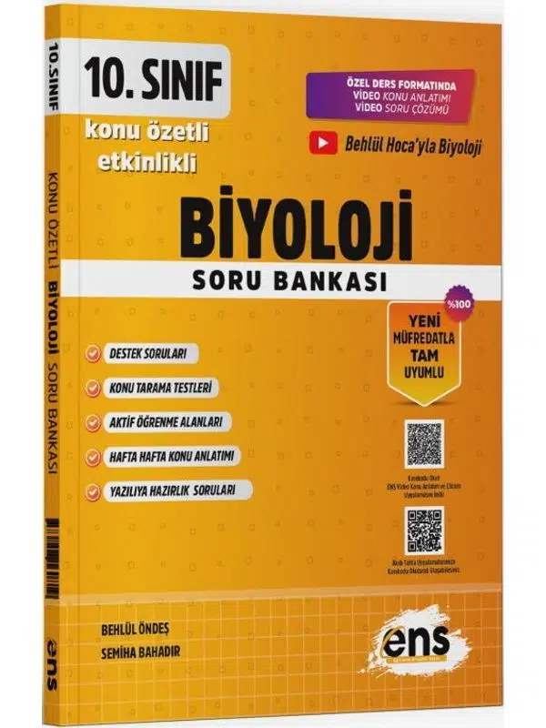 ENS Yayıncılık 10. Sınıf Biyoloji Etkinlikli Soru Bankası