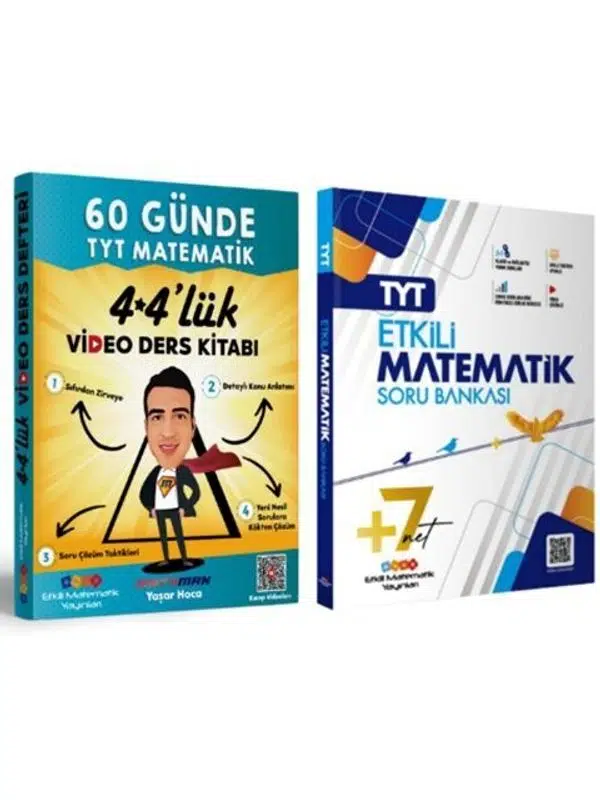 Etkili Matematik Yayınları TYT Matematik Soru Bankası ve 60 Günde TYT Matematik Video Ders Kitabı