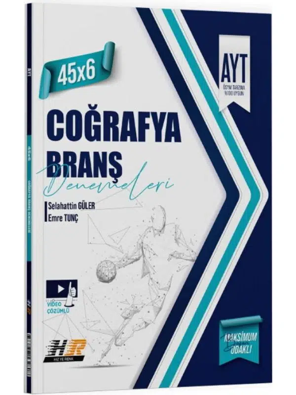 Hız ve Renk Yayınları AYT Coğrafya 45 x 6 Denemeleri