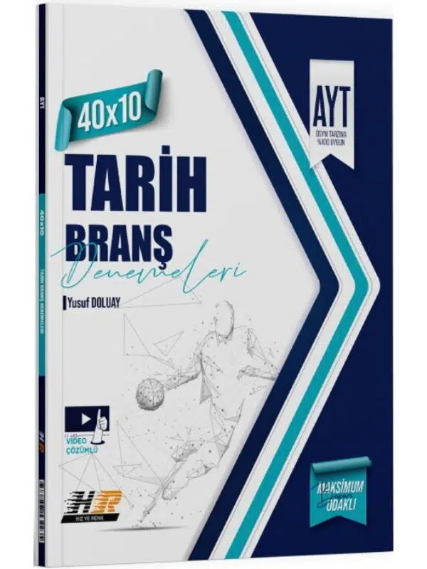 Hız ve Renk Yayınları AYT Tarih 40 x 10 Denemeleri