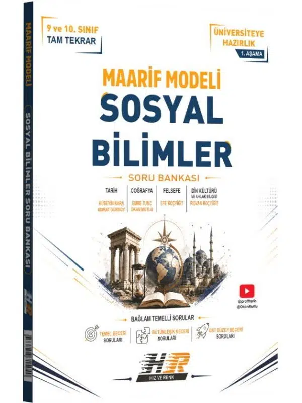 Hız ve Renk Yayınları TYT Sosyal Bilimler Maarif Modeli Soru Bankası