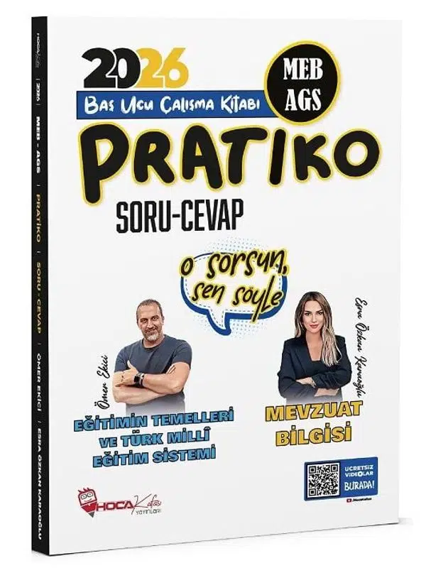Hoca Kafası 2026 MEB-AGS Eğitimin Temelleri ve Türk Millî Eğitim Sistemi, Mevzuat Bilgisi Pratiko Soru Cevap Çalışma Kitabı - Ömer Ekici