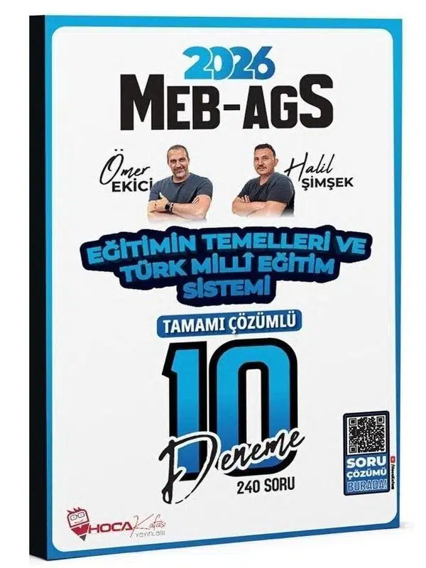 Hoca Kafası 2026 MEB-AGS Eğitimin Temelleri ve Türk Milli Eğitim Sistemi 10 Deneme Çözümlü