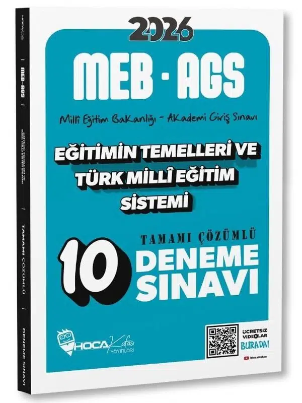 Hoca Kafası 2026 MEB-AGS Eğitimin Temelleri ve Türk Milli Eğitim Sistemi 10 Deneme Çözümlü