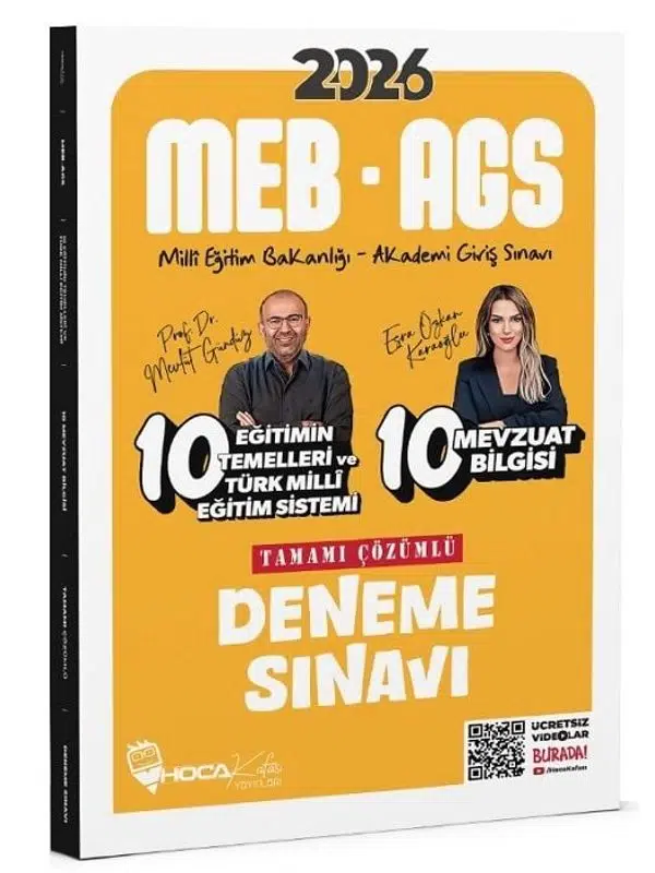 Hoca Kafası 2026 MEB-AGS Eğitimin Temelleri ve Türk Milli Eğitim Sistemi, Mevzuat Bilgisi 10+10 Deneme Çözümlü - Mevlüt Gündüz, Esra Özkan Karaoğlu