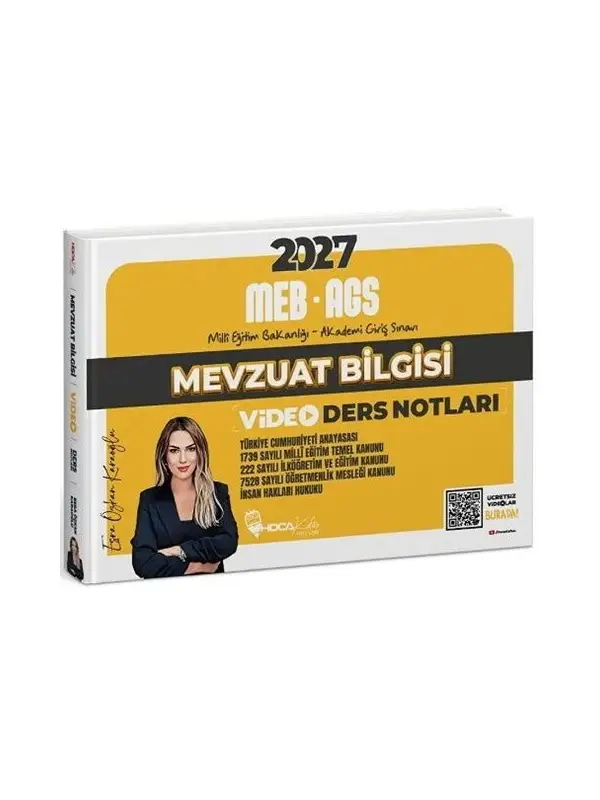 Hoca Kafası 2027 MEB-AGS Mevzuat Bilgisi Video Ders Notları - Esra Özkan Karaoğlu Hoca Kafası Yayınları