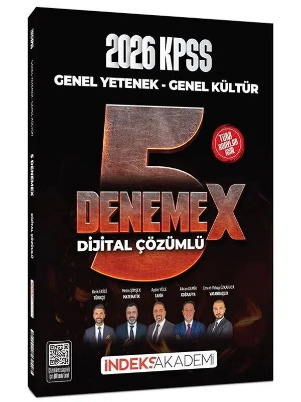 İndeks Akademi 2026 KPSS Genel Yetenek Genel Kültür 5 DenemeX Çözümlü İndeks Akademi Yayıncılık