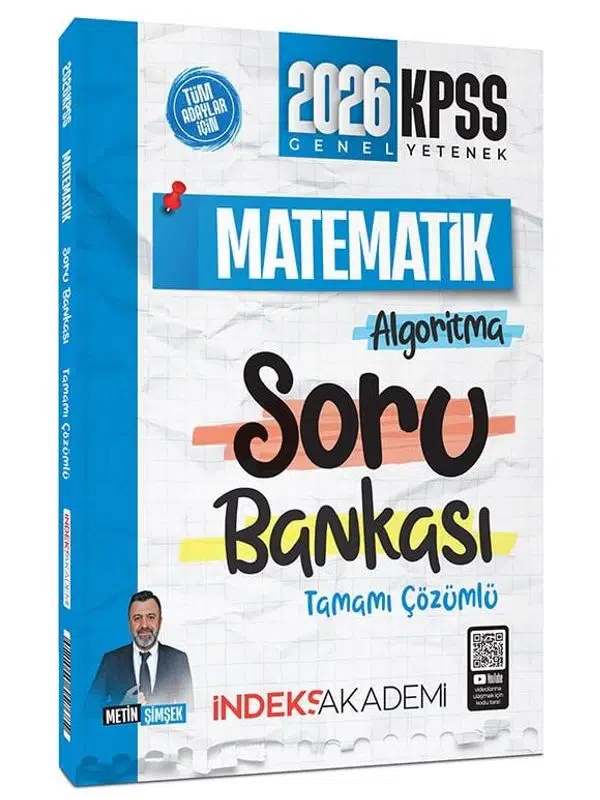 İndeks Akademi 2026 KPSS Matematik Algoritma Soru Bankası Çözümlü - Metin Şimşek