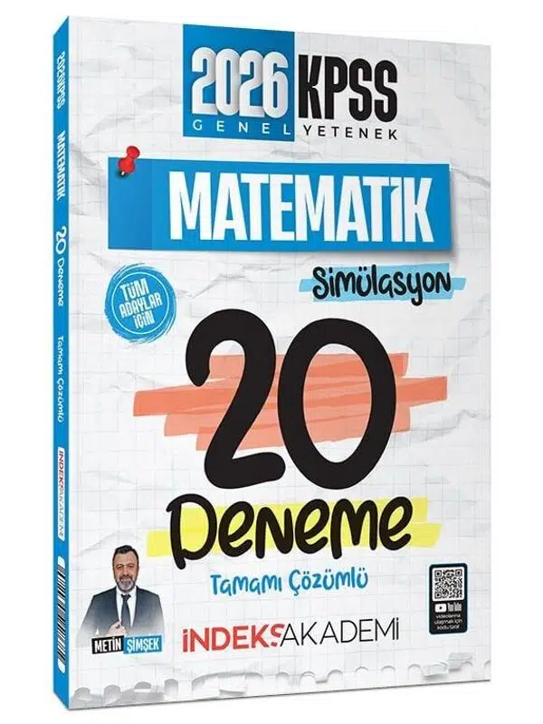 İndeks Akademi 2026 KPSS Matematik Simülasyon 20 Deneme Çözümlü - Metin Şimşek