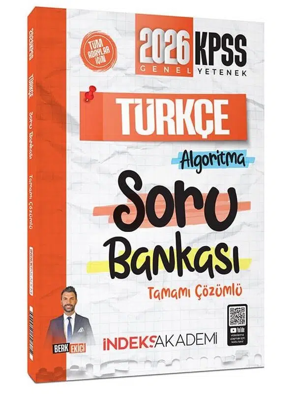 İndeks Akademi 2026 KPSS Türkçe Algoritma Soru Bankası Çözümlü - Berk Ekici