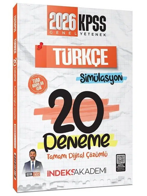 İndeks Akademi 2026 KPSS Türkçe Simülasyon 20 Deneme Çözümlü - Berk Ekici