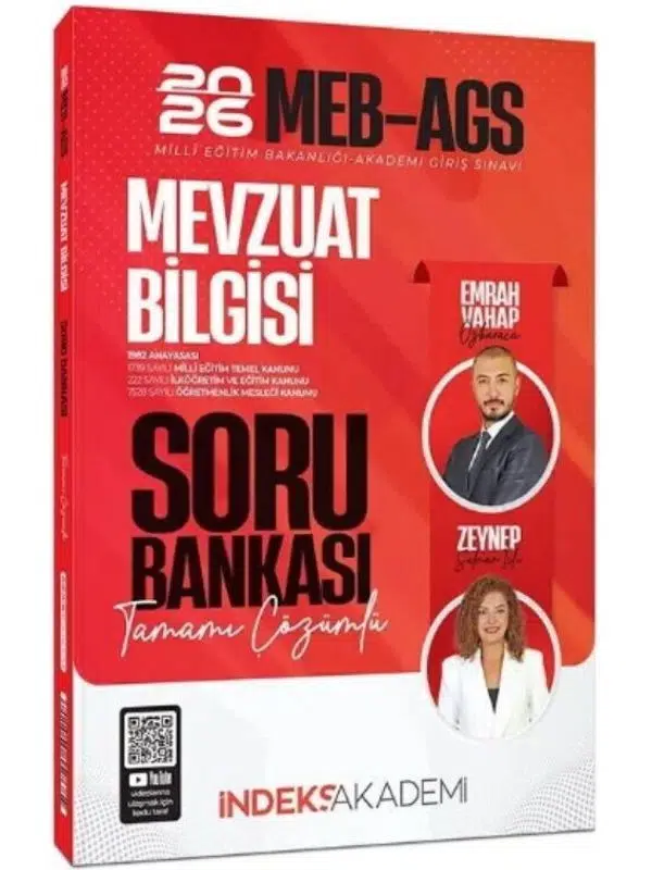 İndeks Akademi 2026 MEB AGS Mevzuat Bilgisi Soru Bankası