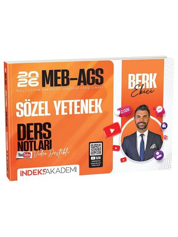 İndeks Akademi 2026 MEB-AGS Sözel Yetenek Video Ders Notları - Berk Ekici