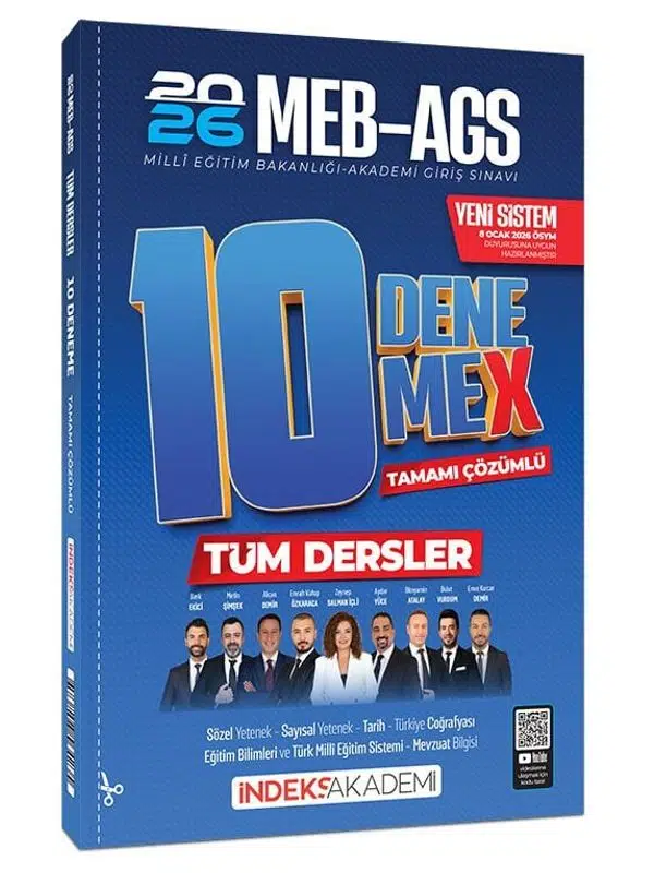 İndeks Akademi 2026 MEB-AGS Tüm Dersler 10 DenemeX Çözümlü İndeks Akademi Yayıncılık