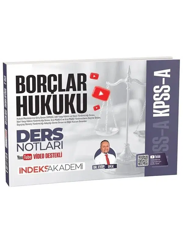 İndeks Akademi KPSS A Grubu Borçlar Hukuku Video Ders Notları - Eyüp İpek