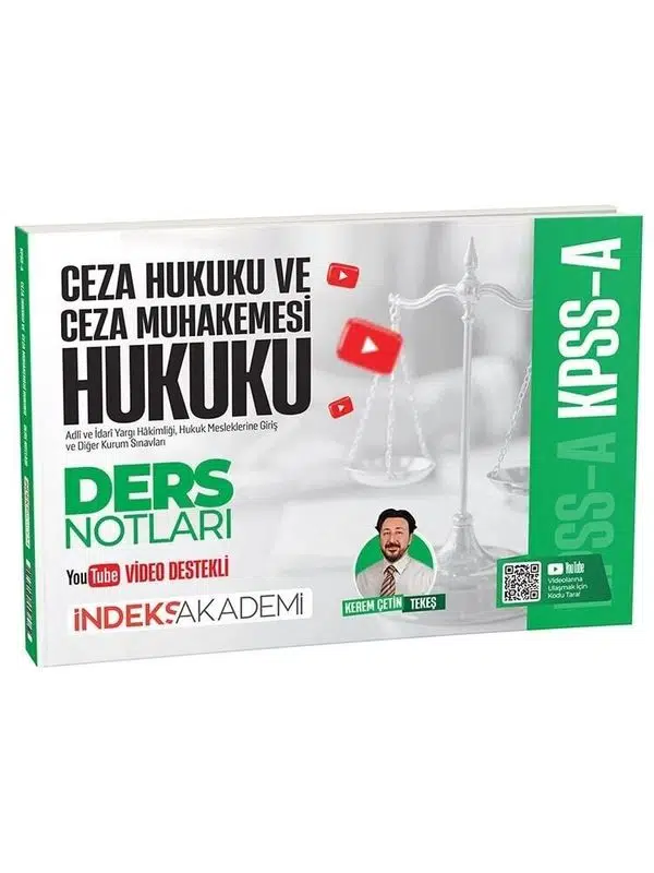 İndeks Akademi KPSS A Grubu Ceza Hukuku ve Ceza Muhakemesi Hukuku Video Ders Notları - Kerem Çetin Tekeş