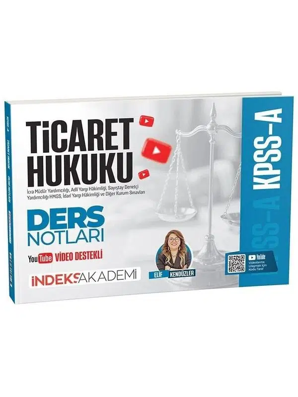 İndeks Akademi KPSS A Grubu Ticaret Hukuku Video Ders Notları - Elif Kendüzler